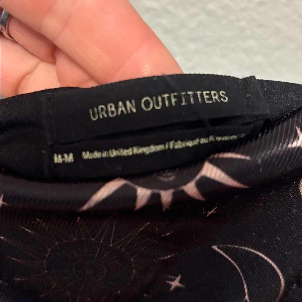 Urban Outfitters Mini Dress Black Dress with Starry Design Size: Medium - Picture 4 of 5